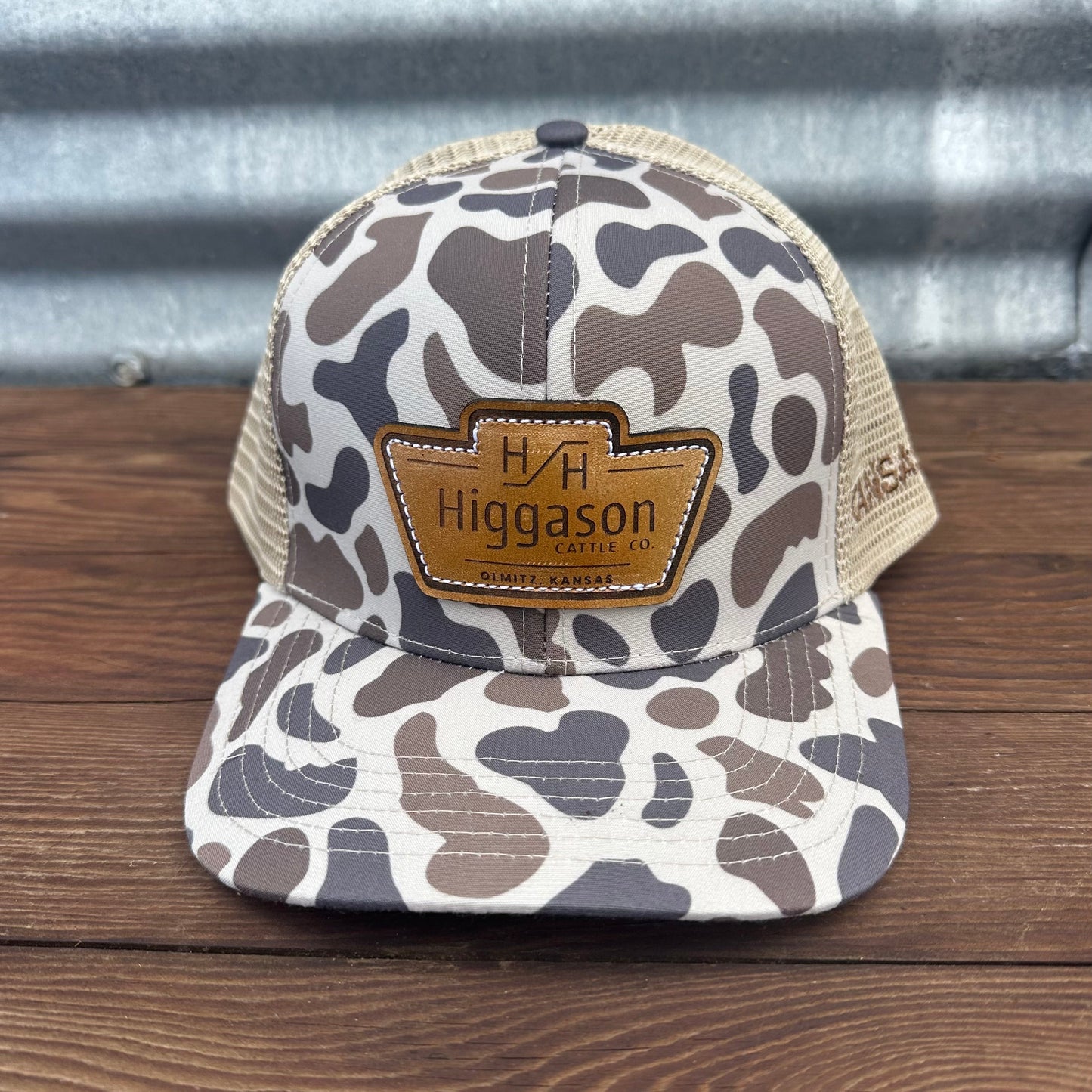 HCC Camo Leather Patch Brand Hat