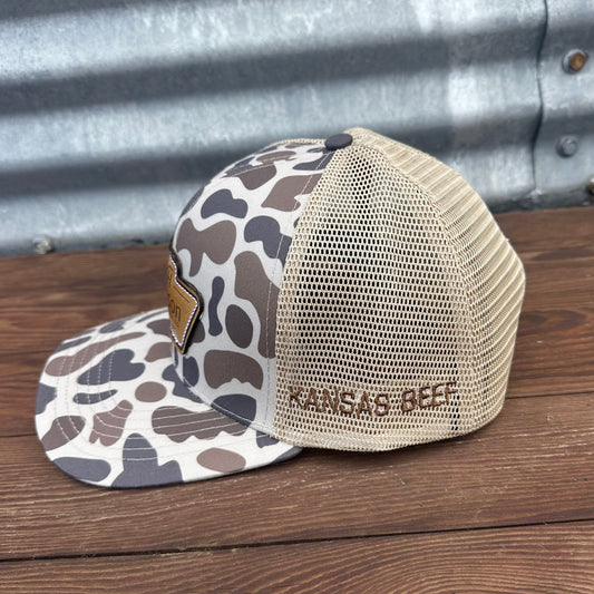 HCC Camo Leather Patch Brand Hat
