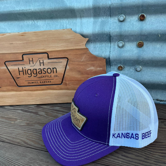 HCC Purple Leather Patch Brand Hat