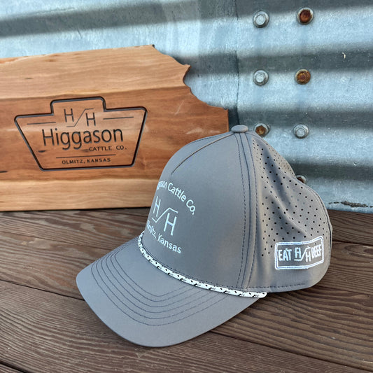 HCC Grey Embroidered Brand Rope Hat